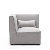 Foret 1pc Sofa Modular Extension Lounge Couch Fabric Corner Seater Beige