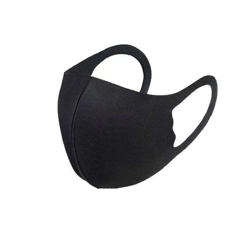 Mask 1x Black Fashion Face Mask Stretch Lightweight Fabric Covering Reusable Maskes Washable Unisex