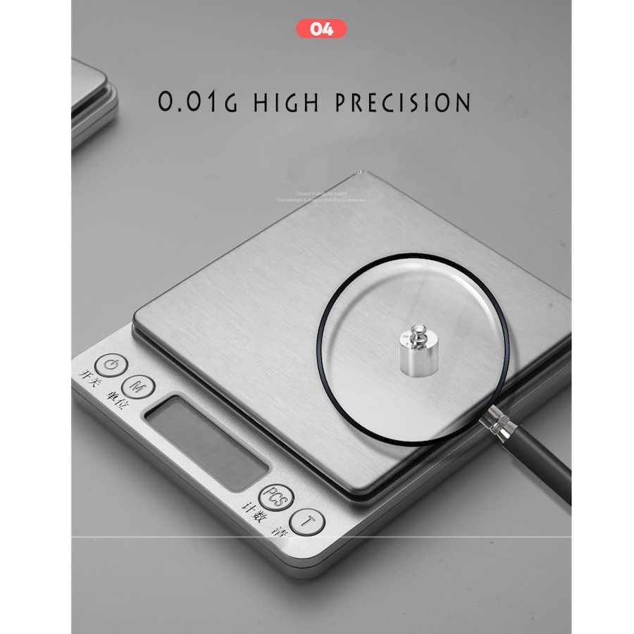 2kg/0.1g Electronic Kitchen Scale Weight Weighing Scales Batteries
