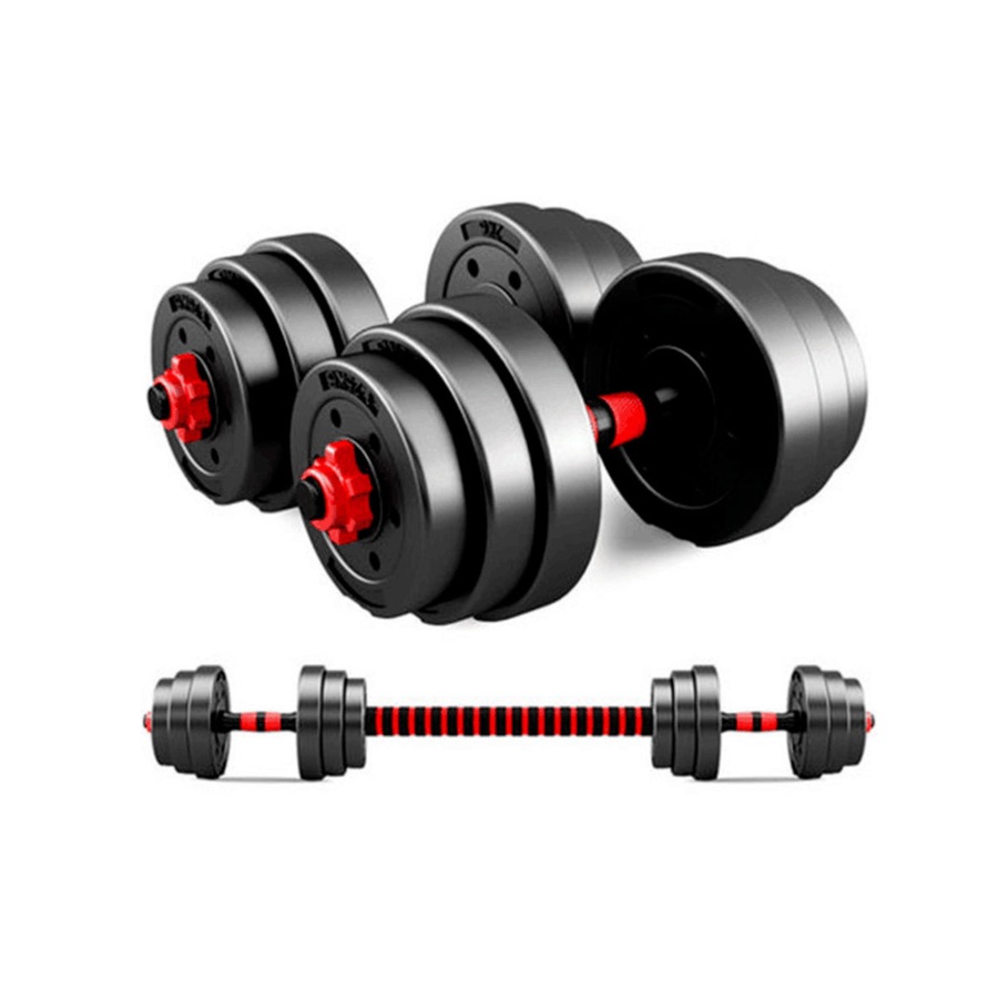 Fitness Master 30kg Adjustable Dumbbell Set Barbell Home Gym Workout