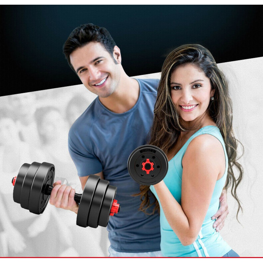 Fitness Master 30kg Adjustable Dumbbell Set Barbell Home Gym Workout