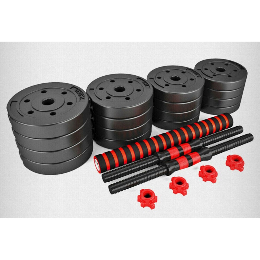 Fitness Master 30kg Adjustable Dumbbell Set Barbell Home Gym Workout
