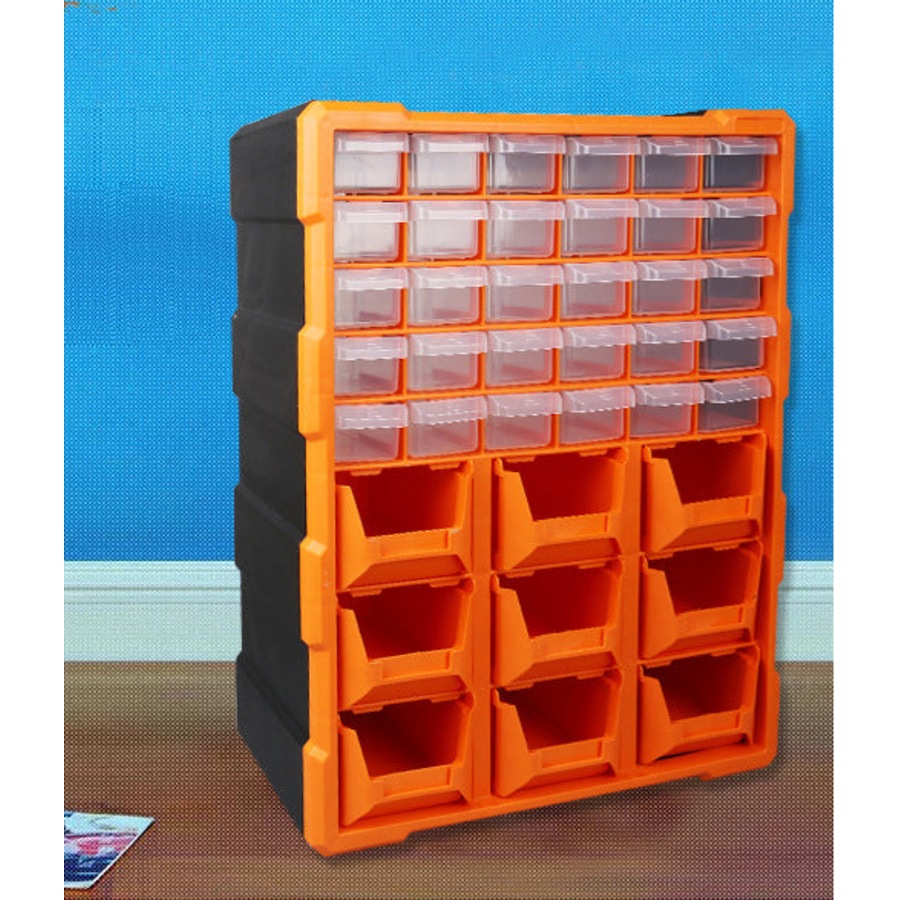 Parts Storage Organiser 39 Drawers Tool Organizer Box Dividers Garage Workshop Workstation