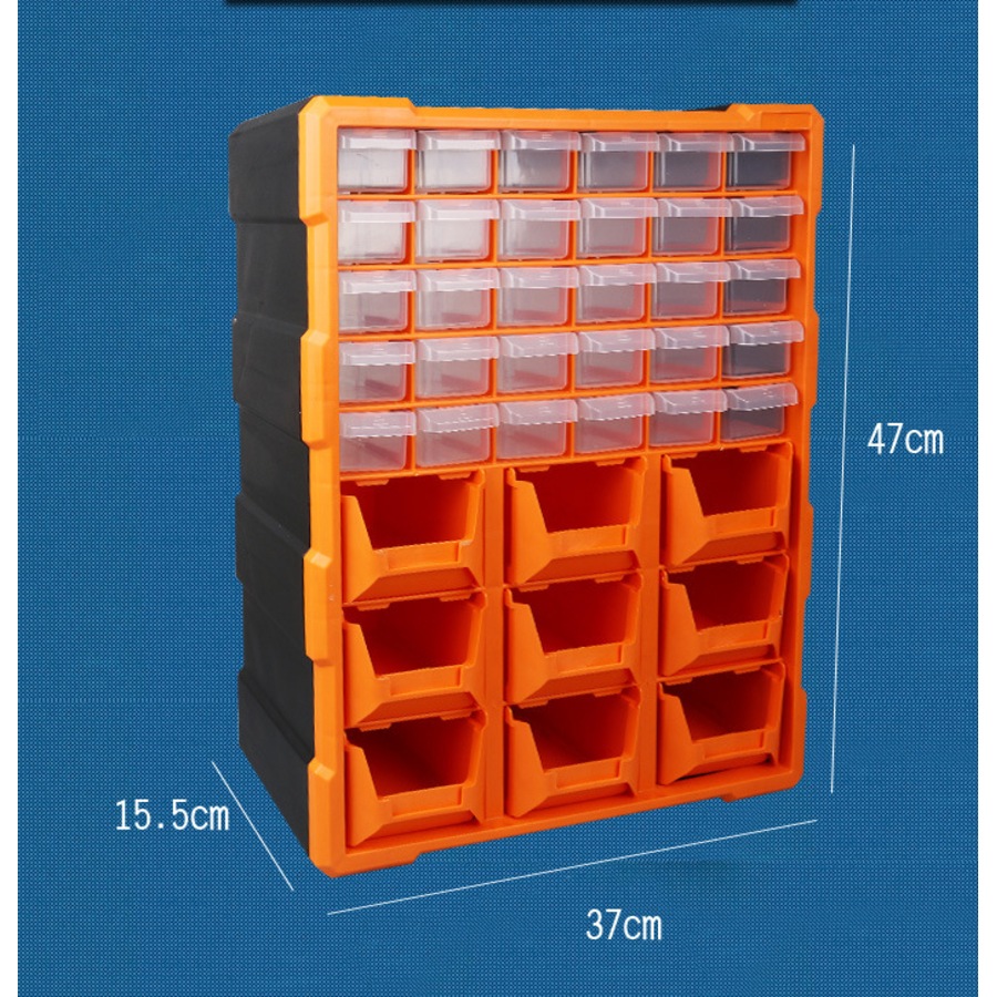 Parts Storage Organiser 39 Drawers Tool Organizer Box Dividers Garage Workshop Workstation