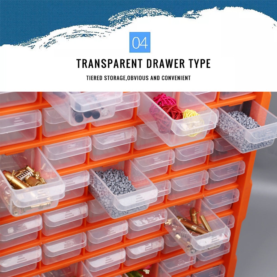 Parts Storage Organiser 39 Drawers Tool Organizer Box Dividers Garage Workshop Workstation