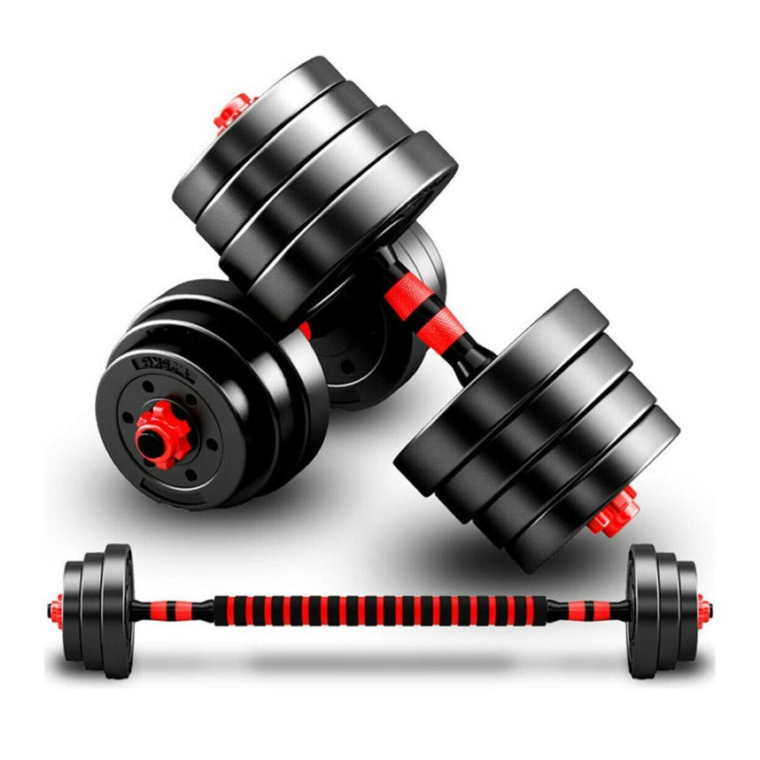 40kg Adjustable Dumbbell Set Barbell Home GYM Exercise Weights Fitness Australia