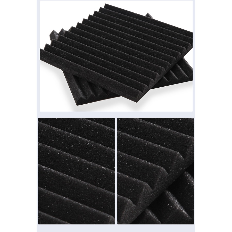 48PCS Studio Acoustic Foam Sound Proofing Absorption Panel Wall Insulation Pad L