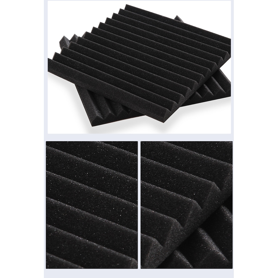 48PCS Studio Acoustic Foam Sound Proofing Absorption Panel Wall Insulation Pad L