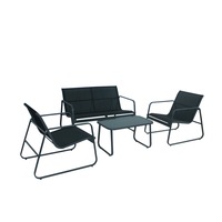 4pc Lounge Set Outdoor Furniture Rattan Wicker Chair Table Garden Patio Balcony