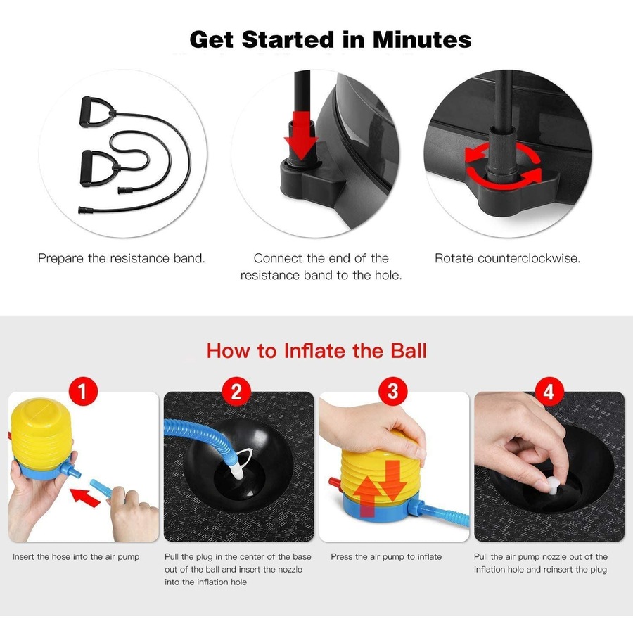 64cm Yoga Wave Speed Bosu Ball Semicircular Balance Thickened Beam Fitness Rehabilitation Training