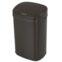 Salesbay Automatic Sensor Bin 68L Black Stainless Dust Steel Rubbish Bin