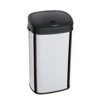 Salesbay Sensor Bin 68L Silver Stainless Steel Rubbish Bin Motion Automatic