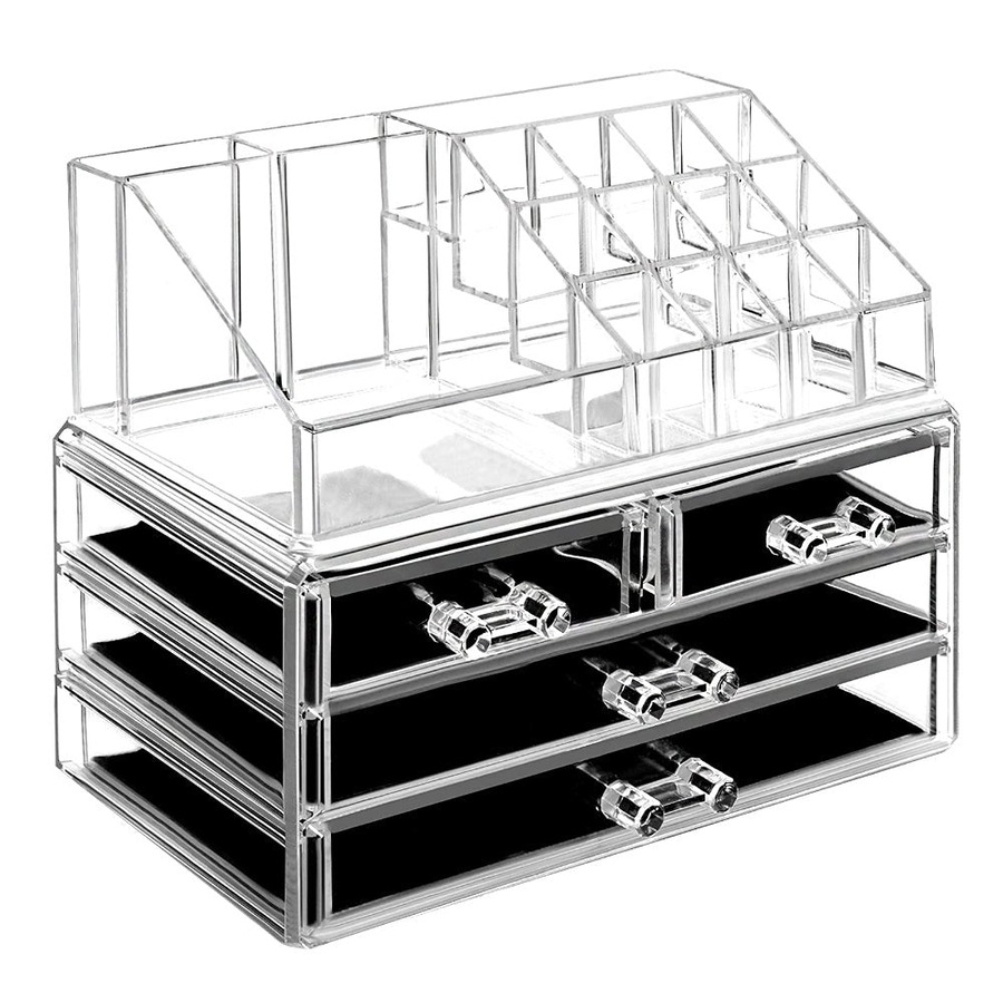 Makeup Cosmetic Organiser Organizer Drawers Jewellery Box Storage Clear Acrylic