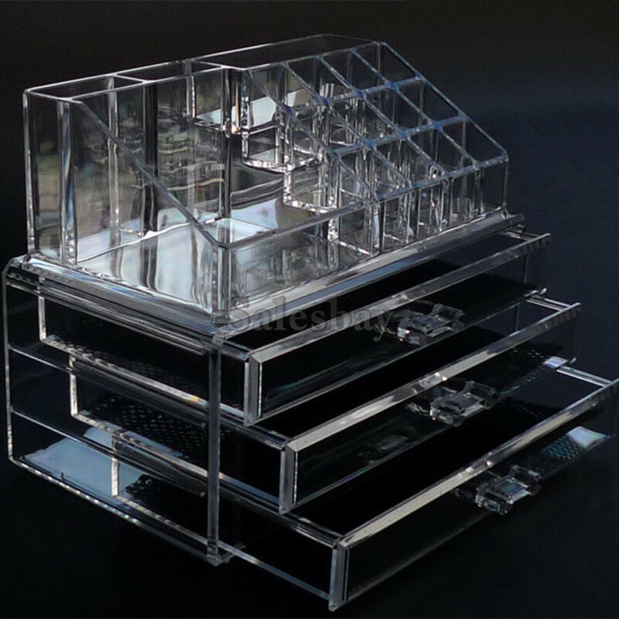 Makeup Cosmetic Organiser Organizer Drawers Jewellery Box Storage Clear Acrylic