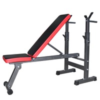 Adjustable Benches Rack Barbell Rack Weight lifting Bed Foldable Press GYM