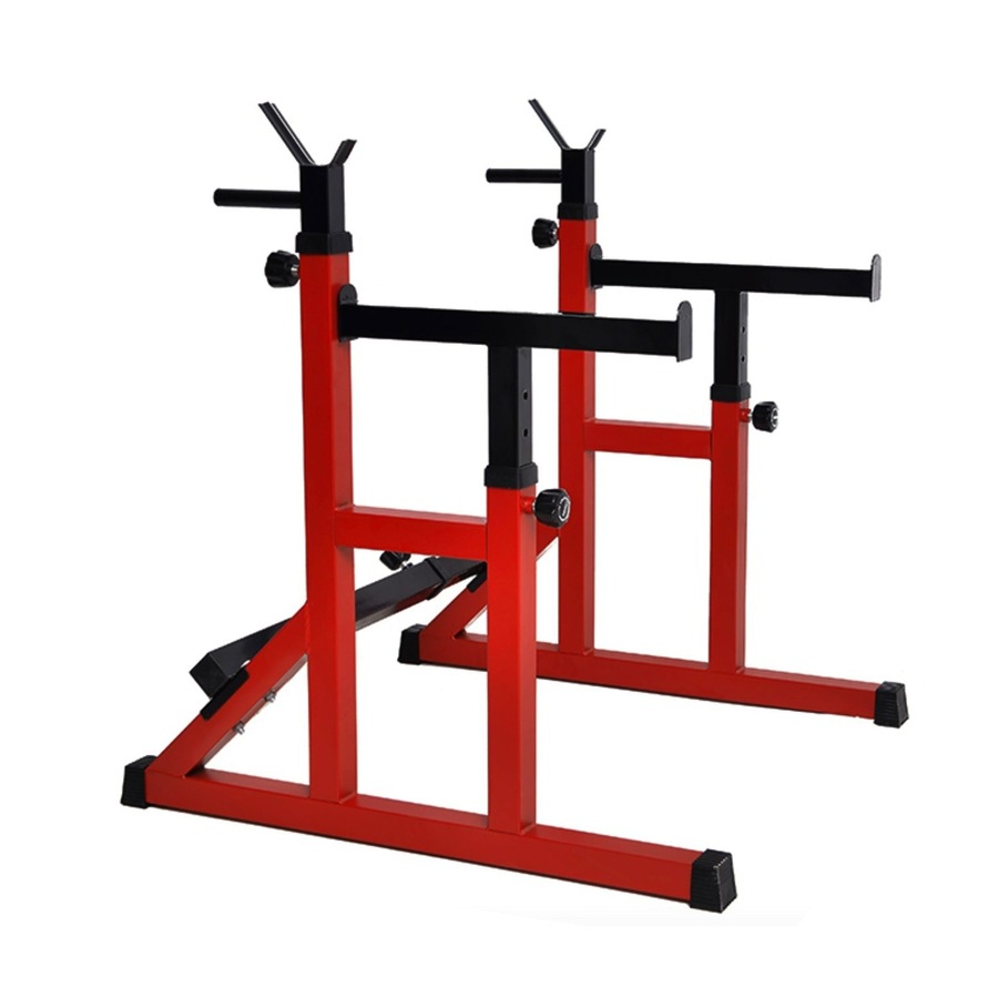 Fitness Master Adjustable Squat Rack Barbell Bench Press Stand Home Gym Weight Training