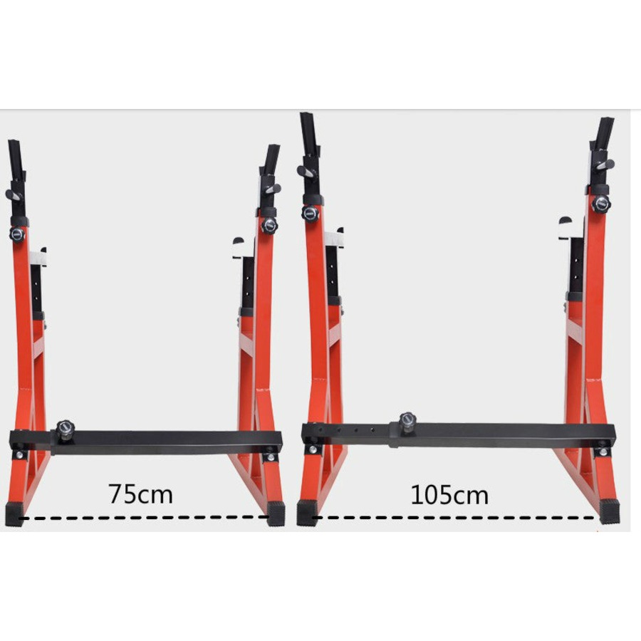 Fitness Master Adjustable Squat Rack Barbell Bench Press Stand Home Gym Weight Training