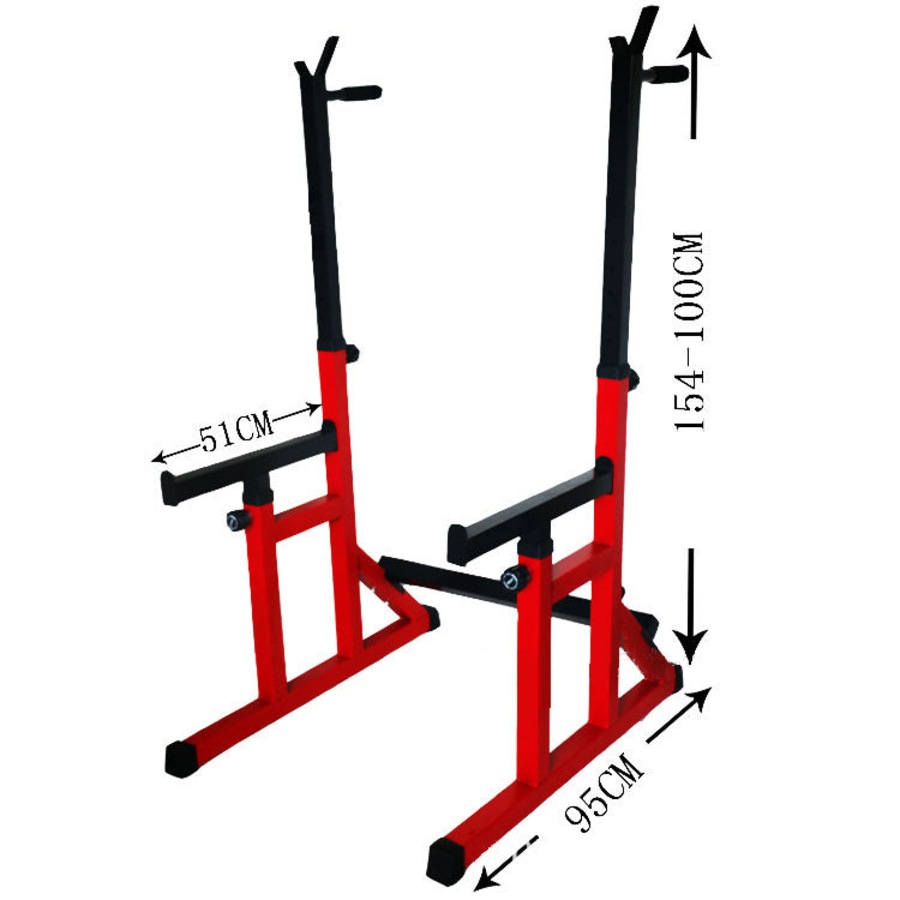Fitness Master Adjustable Squat Rack Barbell Bench Press Stand Home Gym Weight Training