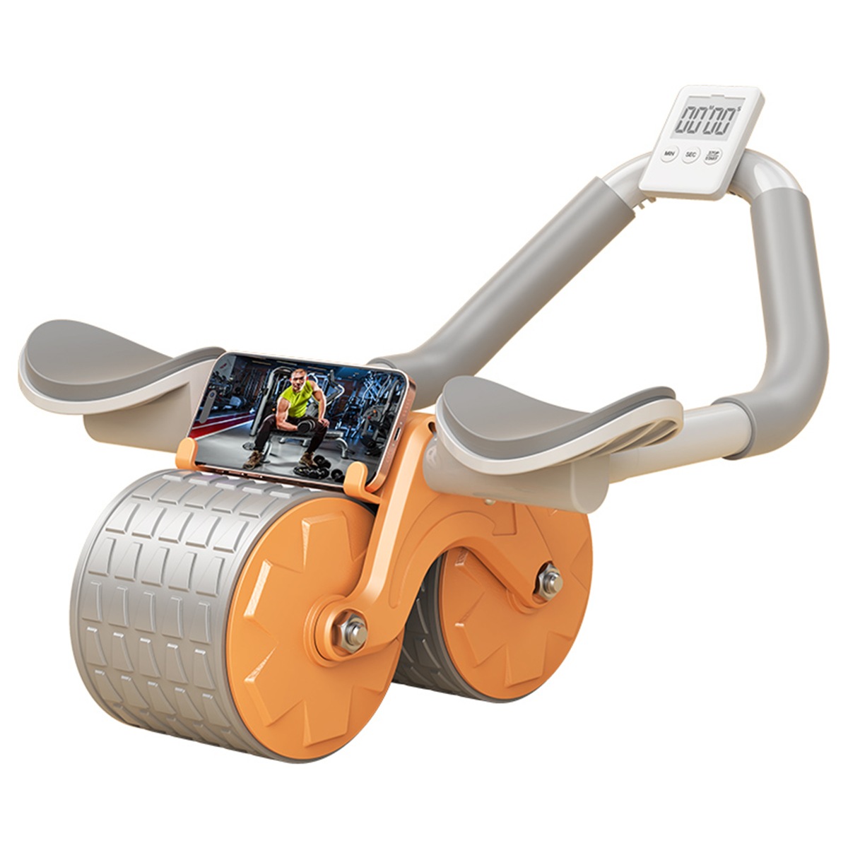 Automatic Rebound Abdominal Core Wheel Ab Roller Elbow Support Exercise Gym LCD Australia