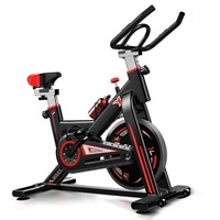 Black Color Exercise Spin Bike Home Gym Workout Equipment Cycling Fitness Bicycle 6kg Wheels