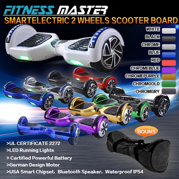 Electric Scooter 6.5inch and 8.5inch Aluminium Wheel Self Balancing Hoverboard Bluetooth Speaker LED Lights Waterproof Hover Board