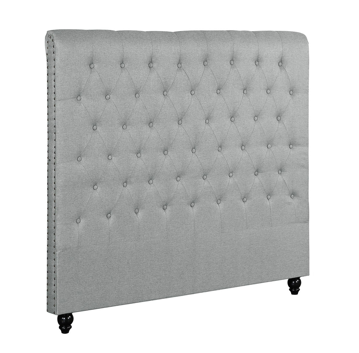 Foret Bed Head Double Size Upholstered Headboard Bedhead Frame Fabric Grey