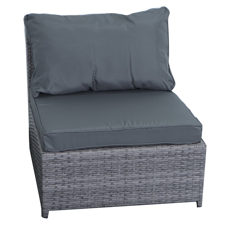 Elora 6pc Outdoor Rattan Wicker Sofa Set with Cushions Glass Table for Patio