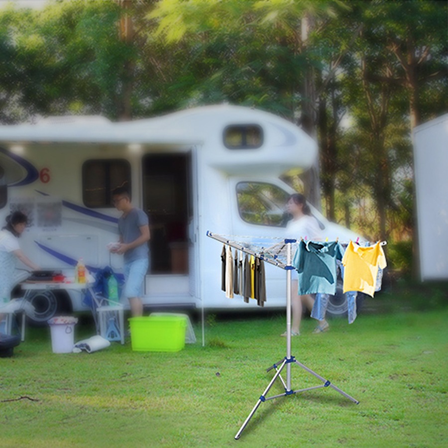 Elora Folding Umbrella Style Laundry Dryer Clothes Rack Outdoor Camping Portable