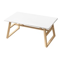 Foret Dining Table Rectangle Modern Home Kitchen Cafe Wood Metal 120x70cm White
