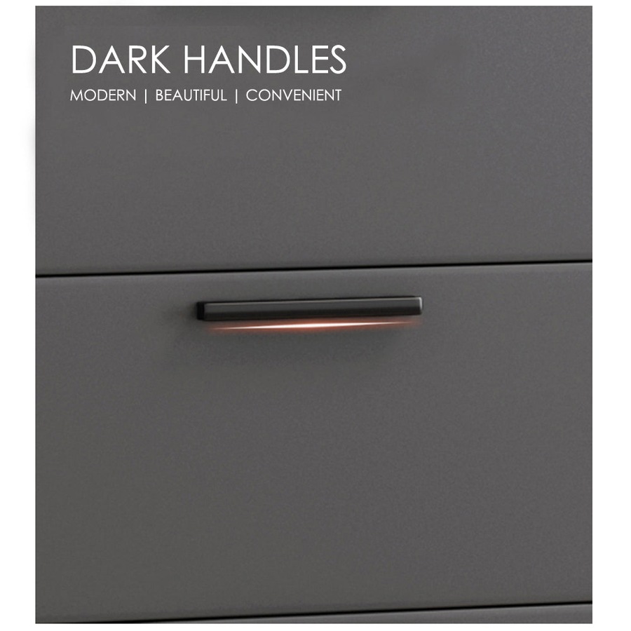 Foret Luxurious Extendable Desk Office Home Study L-shape Lowboy Storage Cabinet Grey