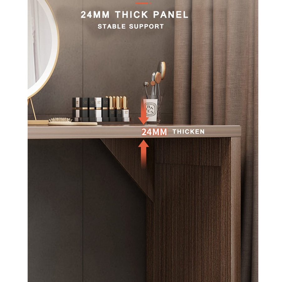 Foret Luxurious Extendable Desk Office Home Study L-shape Lowboy Storage Cabinet Grey