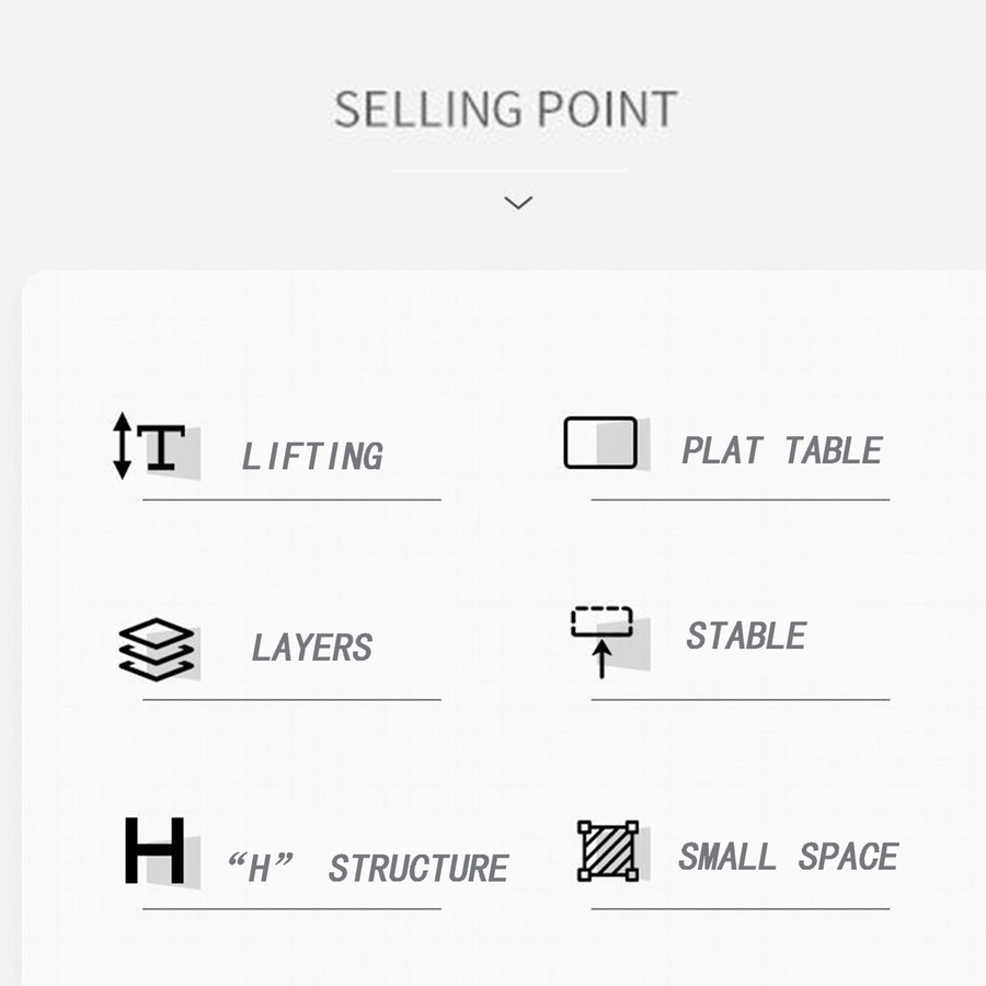 Foret Mobile Laptop Bedside Study Desk Laptop Stand Adjustable Portable Black