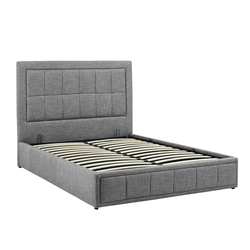 Buy Foret Bed Frame Gas Lift King Size Fabric Bedroom Furniture Wooden