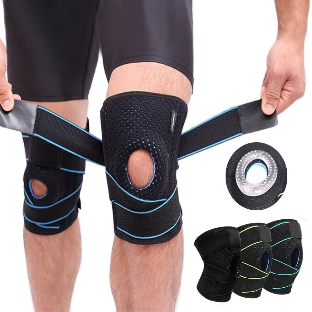Gel Silicone Knee Support Brace Compression Strap Arthritis Pad Comfort Relief