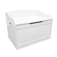Foret Toy Chest Kids Storage Box Children Clothes Blanket Organiser Wooden White