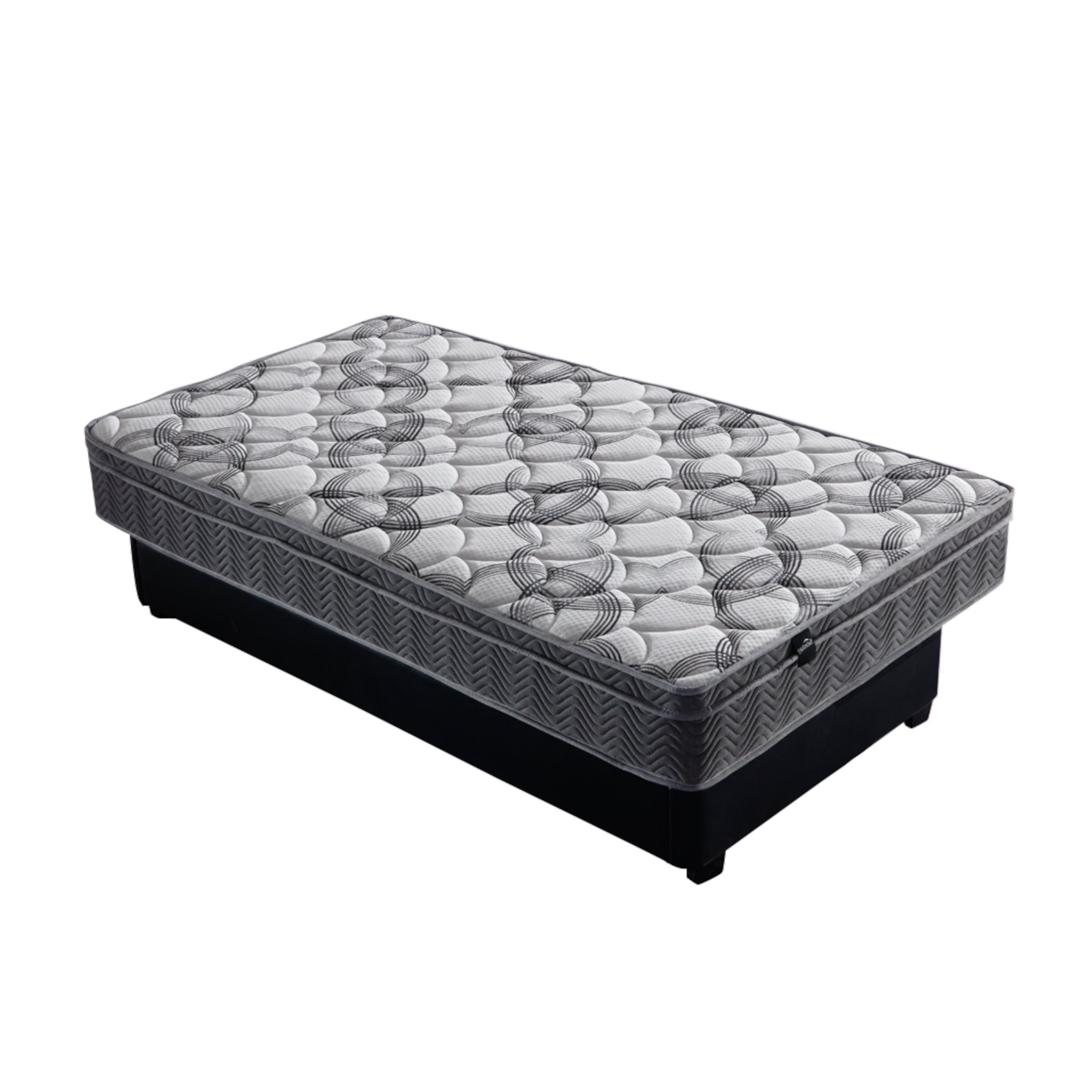 Foret Bed Mattress King Single 5 Zone Euro Top Bedding Foam Medium Firm 25cm