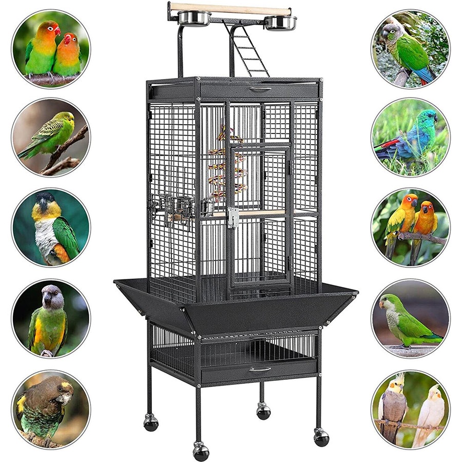 Buy Large Playtop Parrot Aviary Bird Cages Birdcage w/ Rolling Stand ...