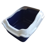 Salesbay Large Quaity Pet Cat Kitty Litter Pan Tray Box With Rim 50X40X27cm
