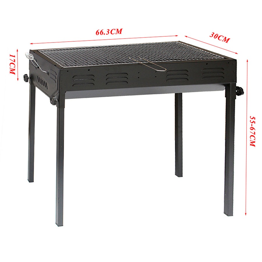 Large Size Portable Hibachi Outdoor BBQ Barbecue Grill Sets Charcoal Picnic Hiking Party Festival Camping