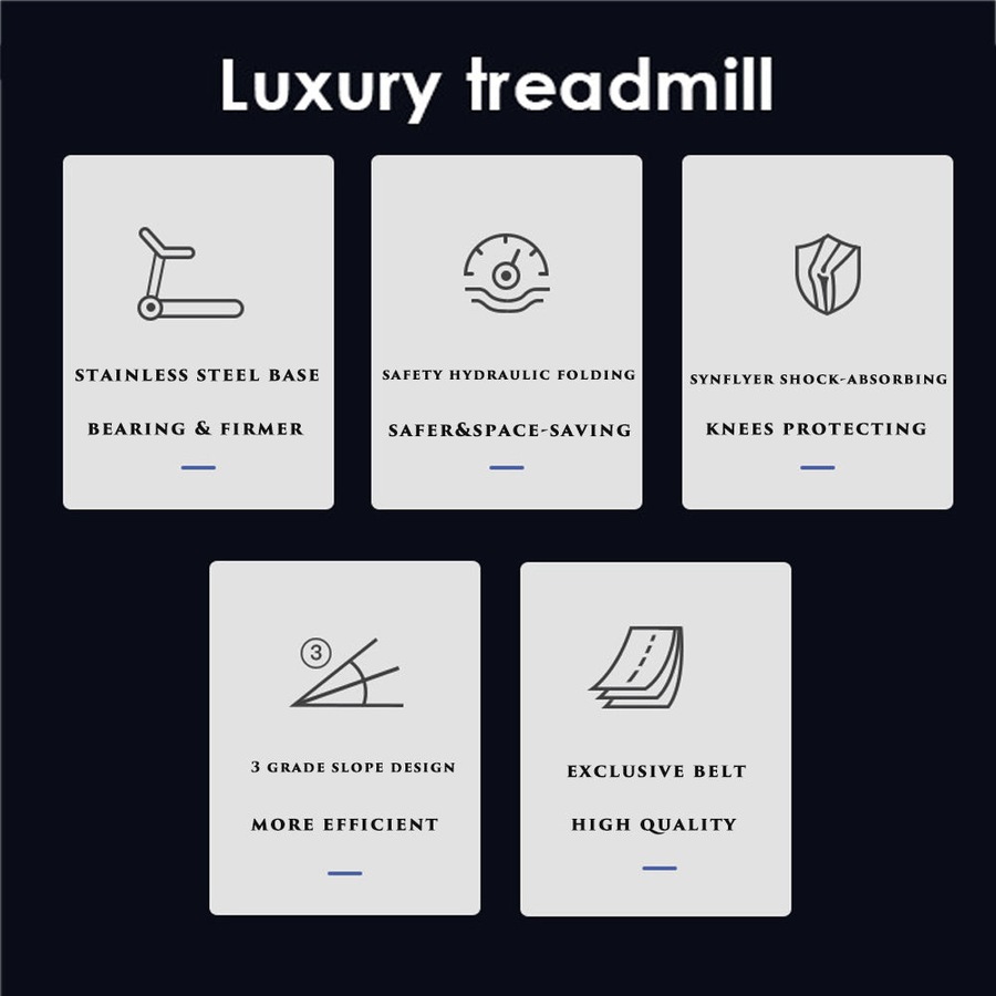 Fitness Master Multi-functional 3 Slope Folding Shock Absorbing black Electric Treadmill