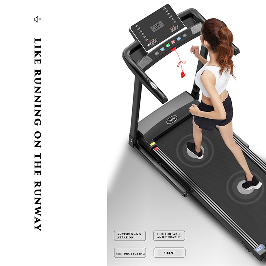 Fitness Master Multi-functional 3 Slope Folding Shock Absorbing black Electric Treadmill