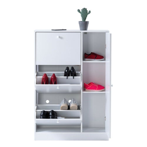 Shoe Cabinet Bench Shoes Storage Rack Organiser Drawer White Shelf 12 ...
