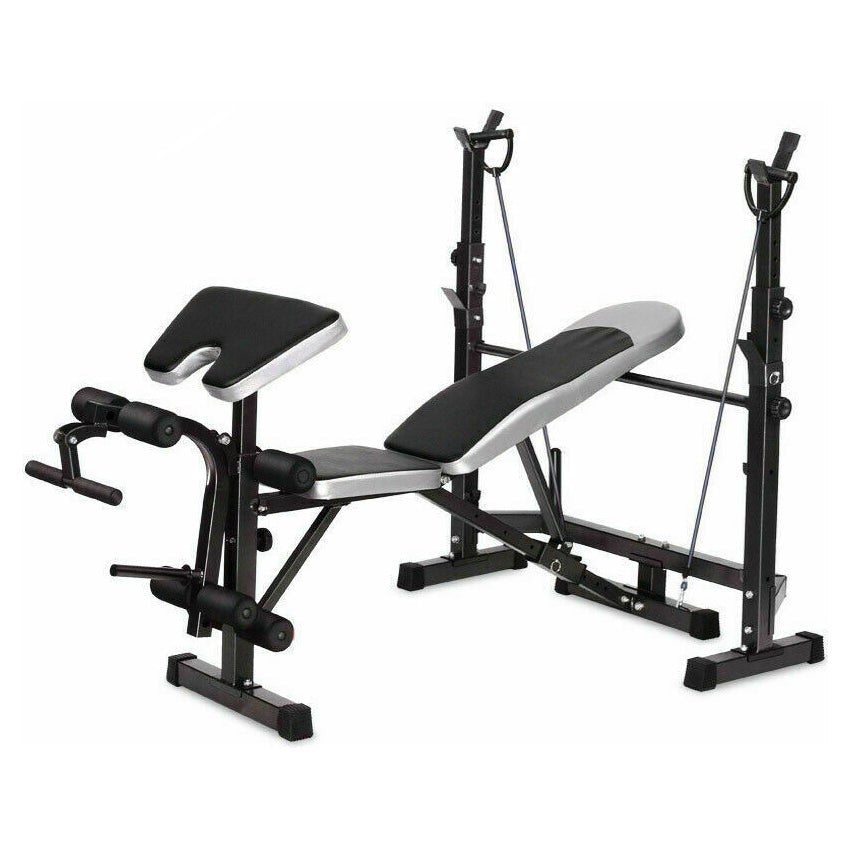 Multi Weight Bench Station Press Weights Equipment Curl Incline