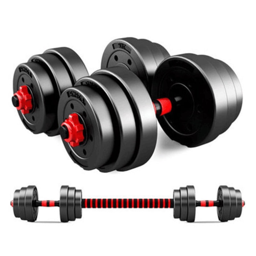 Fitness Master 30kg Adjustable Dumbbell Set Barbell Home GYM Exercise Weights Fitness