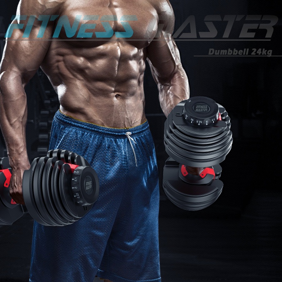Fitness Master 48kg Adjustable Dumbbell Exercise Equipment Weights
