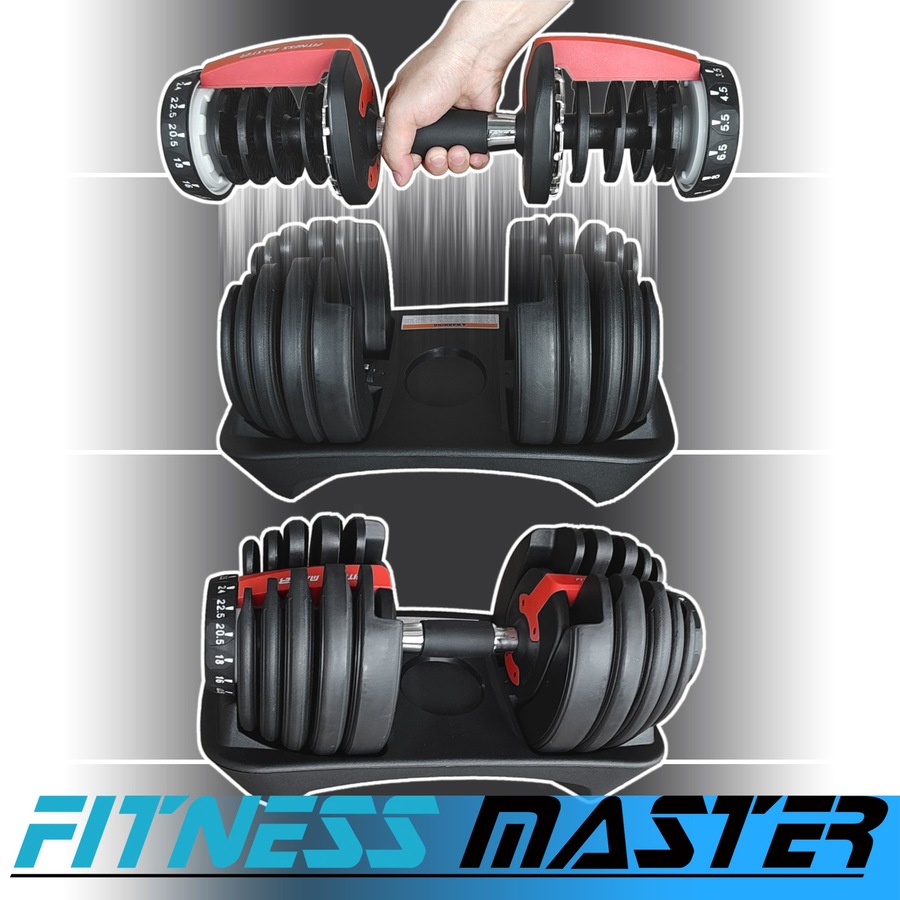 Fitness Master 48kg Adjustable Dumbbell Exercise Equipment Weights