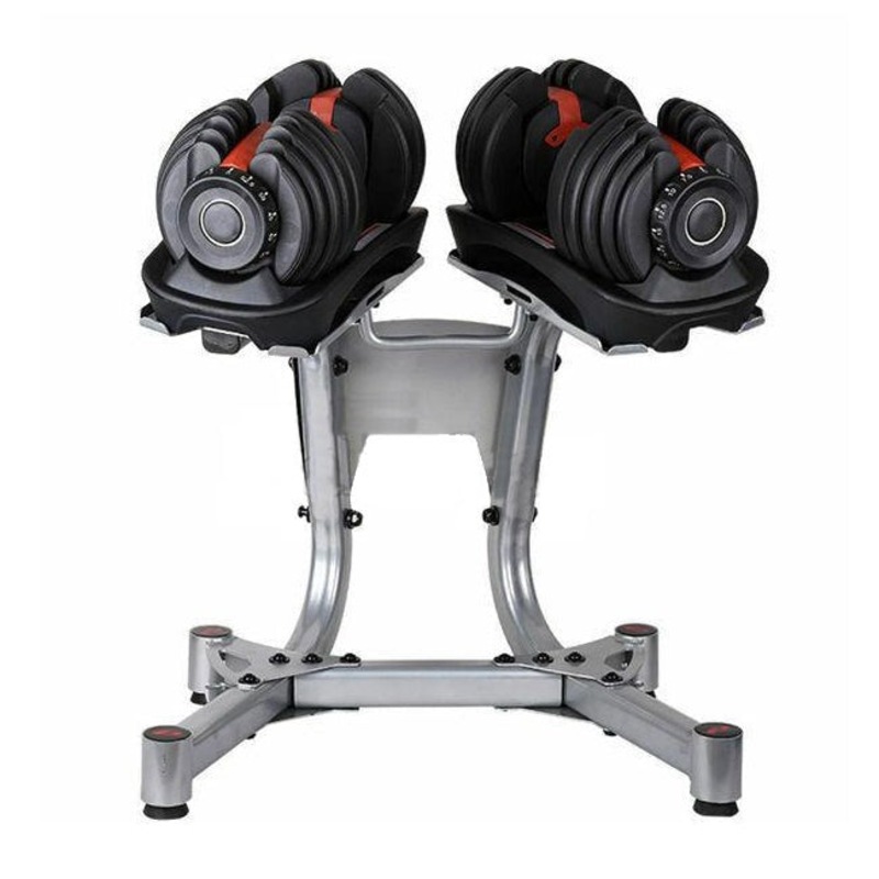 48kg Adjustable Dumbbell Set w Stand Home GYM Exercise Equipment