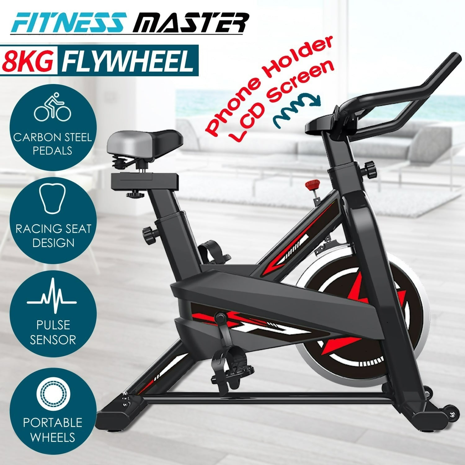 exercise spin bike 8kg flywheel