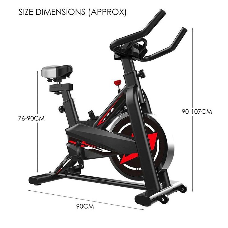 Buy Exercise Spin Bike 8kg Flywheel LCD Fitness Workout Home Gym ...