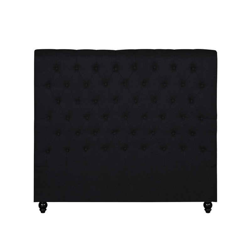 Buy Queen Size Black Color Fabric Bed Head Upholstered Headboard ...